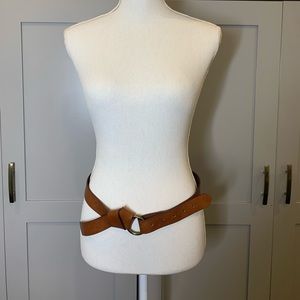 Leather Belt with Metal Clasp